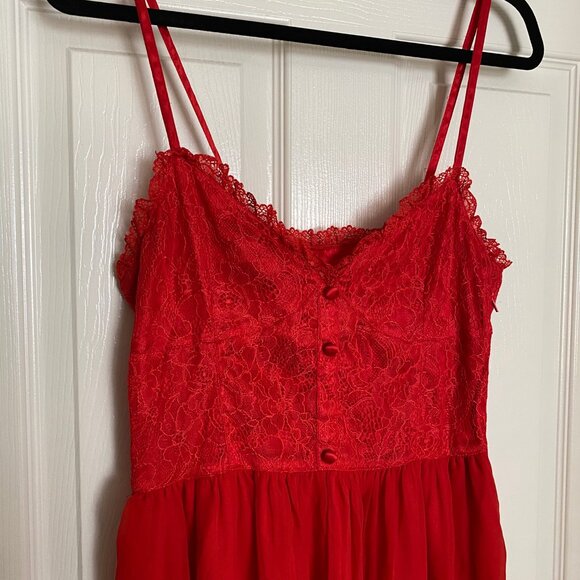 bright red sleeveless mini dress - Picture 1 of 4